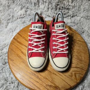 Vintage Retro Y2K Converse All Star Product Red Womens Size 7 Low Top Lace Shoes